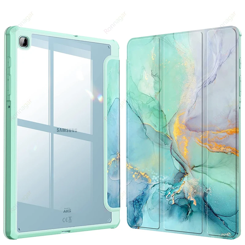 Marbling Case for Samsung Galaxy Tab S6 Lite 10.4 Inch 2022/2020 P610/P613/P615/P619 with Holder Multi-Angle Viewing Wake/Sleep