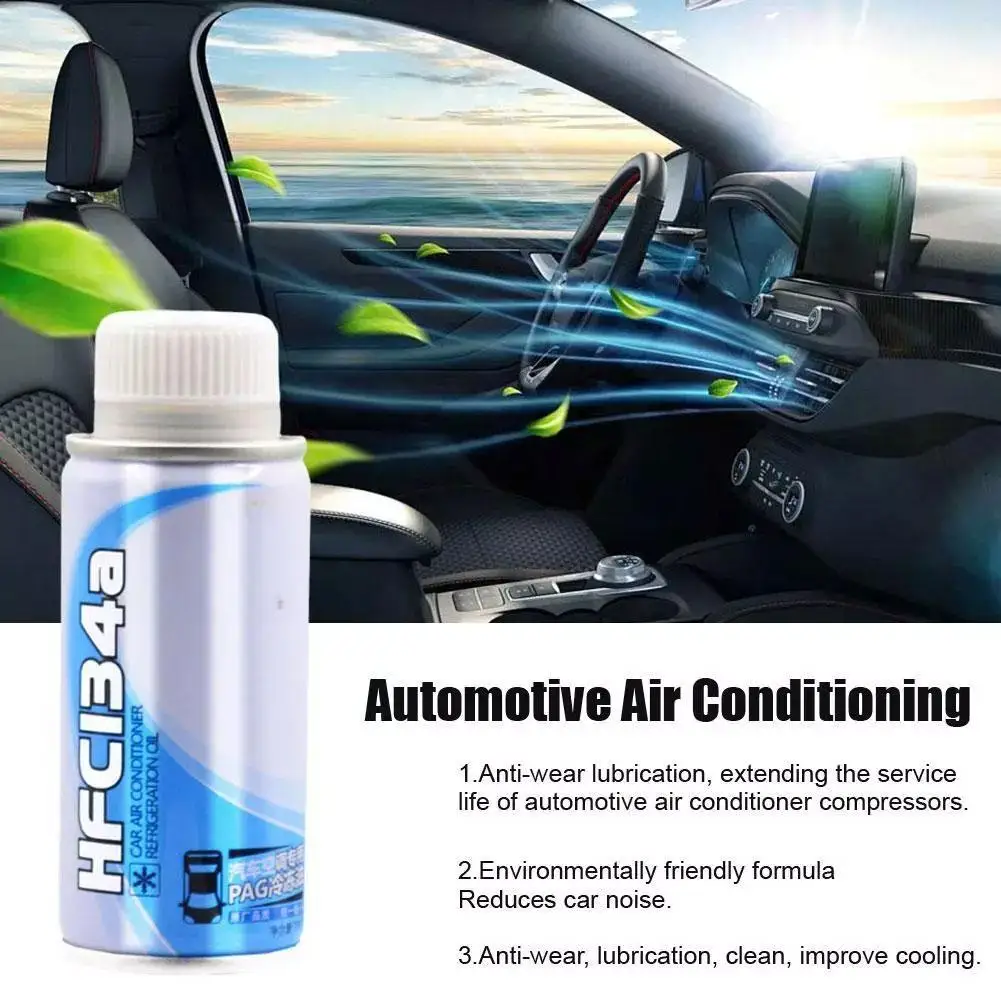 2pcs Car Air Conditioning Compressor Refrigeration Oil Refrigeranr Clean Reduce Antiwear Noise Air Conditioner Lubrication K6O4