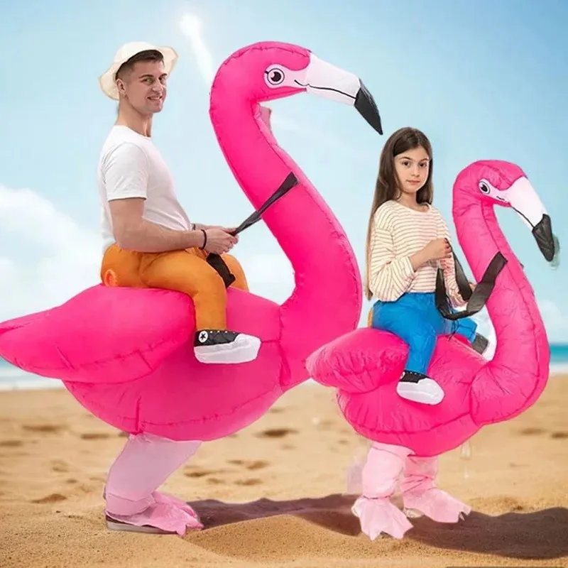 

Sky01 Hilarious Inflatable Flamingo Ride On Costume for Adults and Kids Perfect for Parties Halloween Christmas New Year ThWd01@