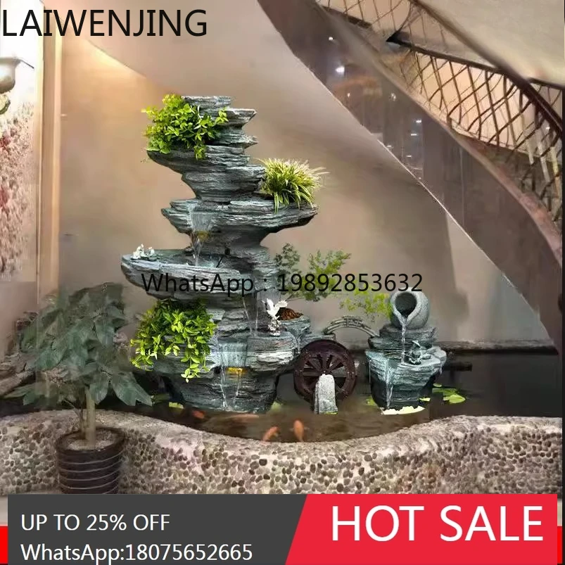 B1 outdoor garden fish pond landscaping view rockery flowing water fountain ornament