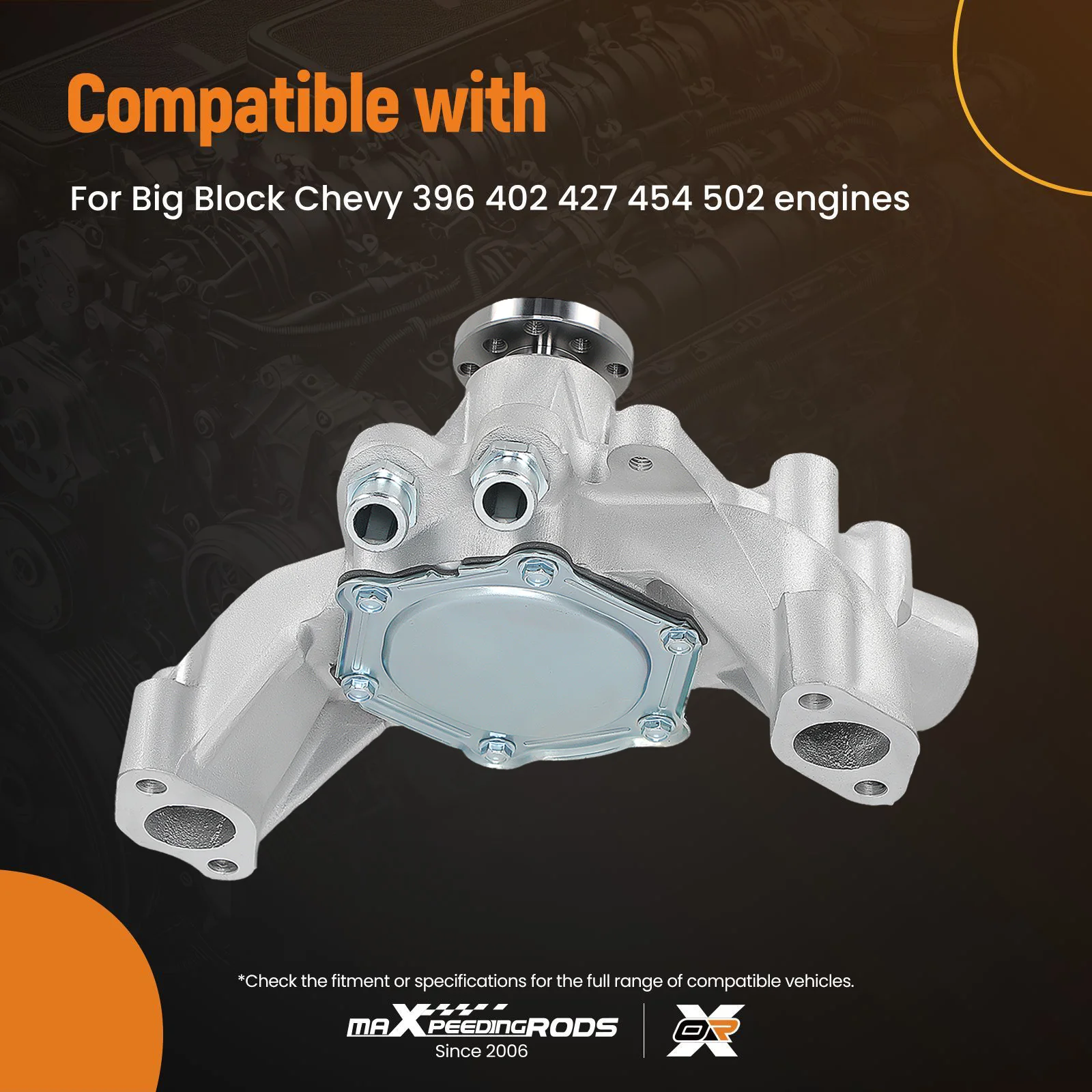 

Короткая алюминиевая водяная помпа для двигателей Chevy Big Block BBC 396 402 454 502