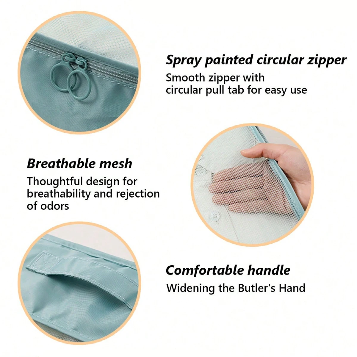 3 قطع حقيبة تخزين ملابس متعددة الوظائف، مقاسات ومواصفات متعددة، مجموعة حقائب سفر للتخزين، سهلة السفر.-zmt