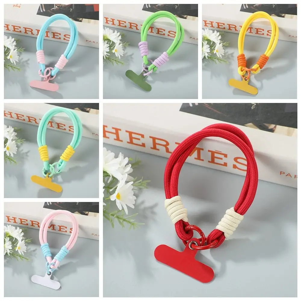 

Woven Candy Colors Phone Chain Candy Colors Iridescence Phone Wrist Straps 18.5cm Dacron Mobile Phone Wrist Rope Mobile Phone