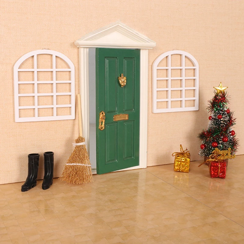 1/12 Mini casa delle bambole Cornice per finestra in legno Modello Mobili per casa delle bambole Decorazione Casa delle bambole Micro scena Puntelli da costruzione
