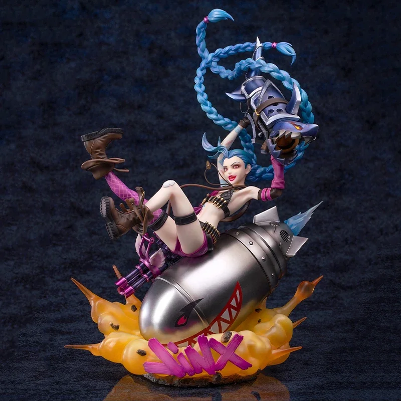 In Stock Genuine Original Myethos League of Legends Runaway Loli Jinx Action Anime Figure Collectible Model Dolls Ornament Gift