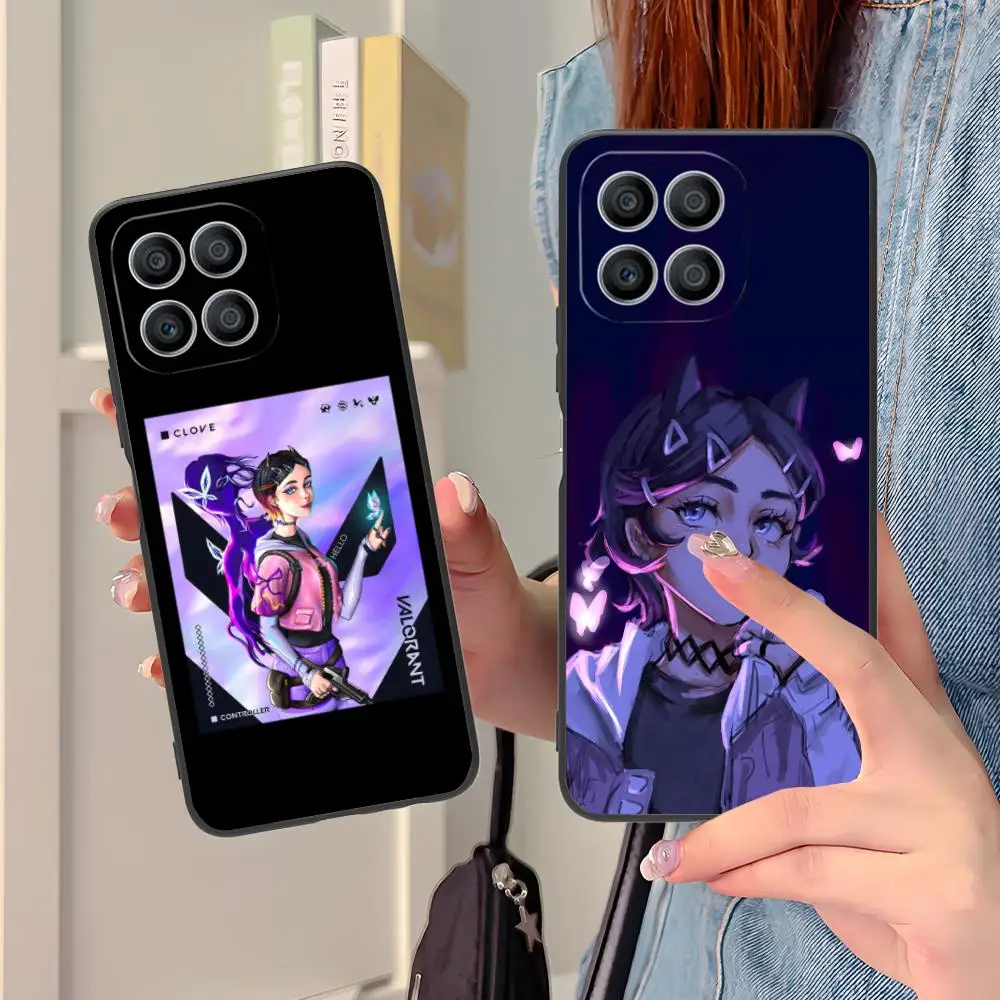 Valorant cravo caso do telefone móvel para honra 90 80 70 60 50 30 20 10 9 8 7 pro s se lite 5g cor capa protetora muito luxo