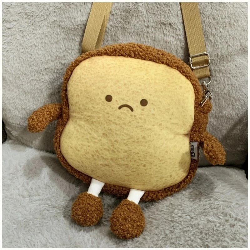 Women Cartoon Plush School-Bags Kawaii Japanese Rice Ball Bags Girls Shoulder Crossbody Bag Feminina Neck Purses School Supplies