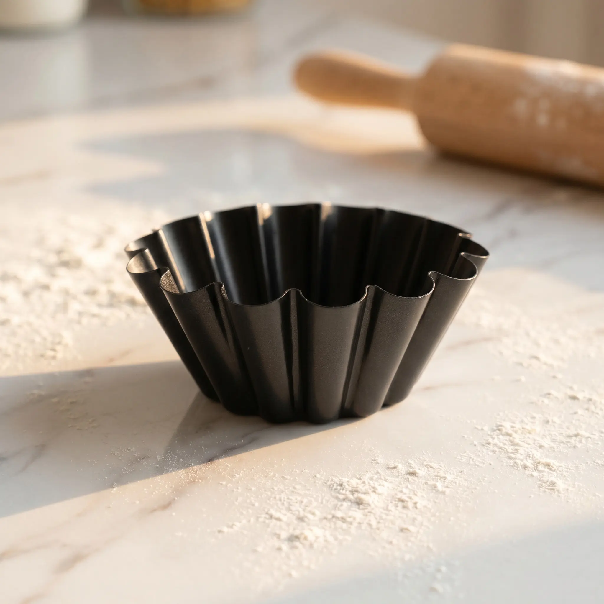 12Pack Egg Tart Mold Nonstick Carbon Steel Baking Tray Round Flower Pastry Tart Shells Pan Home Kitchen Oven Bake Tool