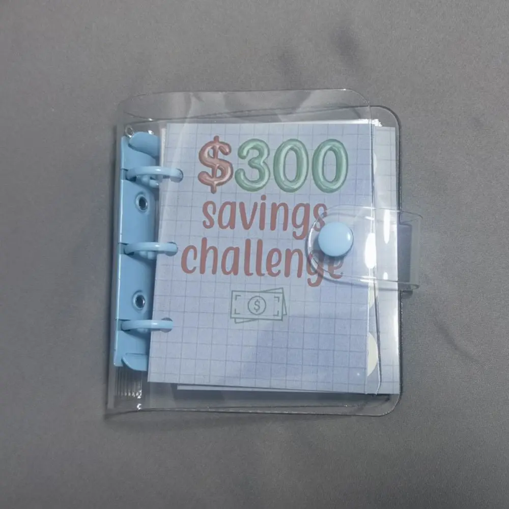 Mini Money Saving Binder $150/300/500/1000 PVC Savings Challenges Book Cash Envelopes Colorful Mini Budget Binder Save Money