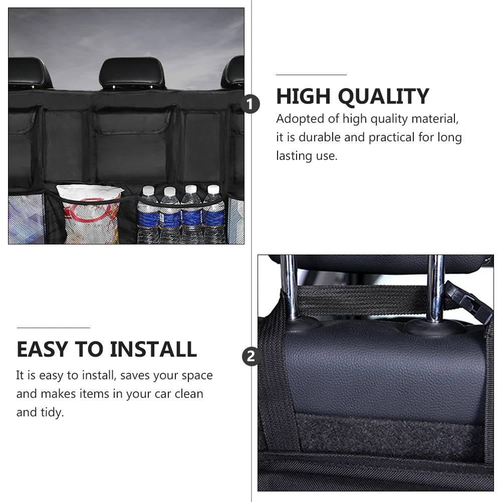 

Car Seat Storage Bag Foldable Auto Organizer Pockets Side Pocket Durable Space Saving Tidy Holder for Wallet Phone