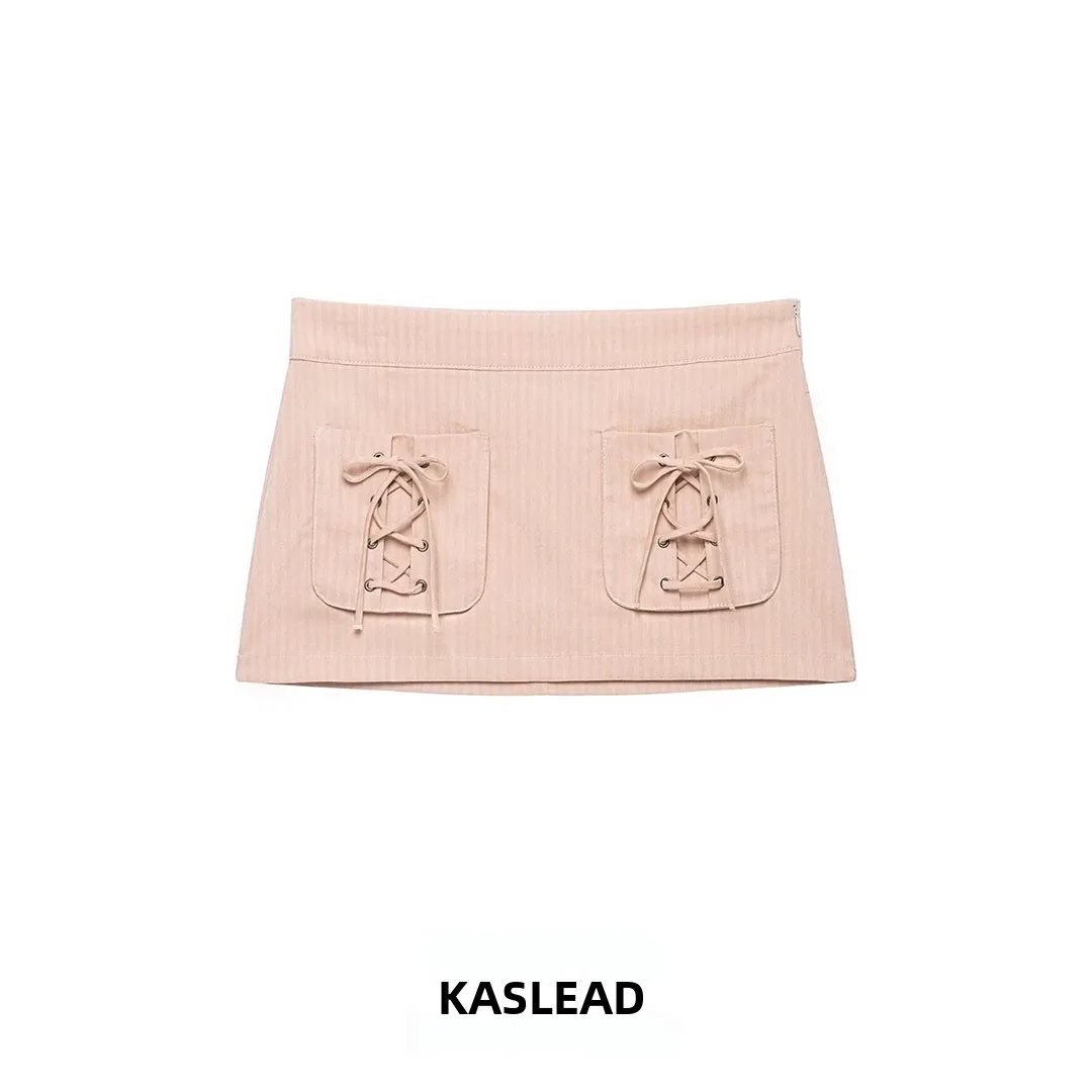 KASLEAD Women's Printed  Skirt with Pocket A-Line Slim Fit mid Waist Polyester Fiber Summer 2026 Fashion Trend