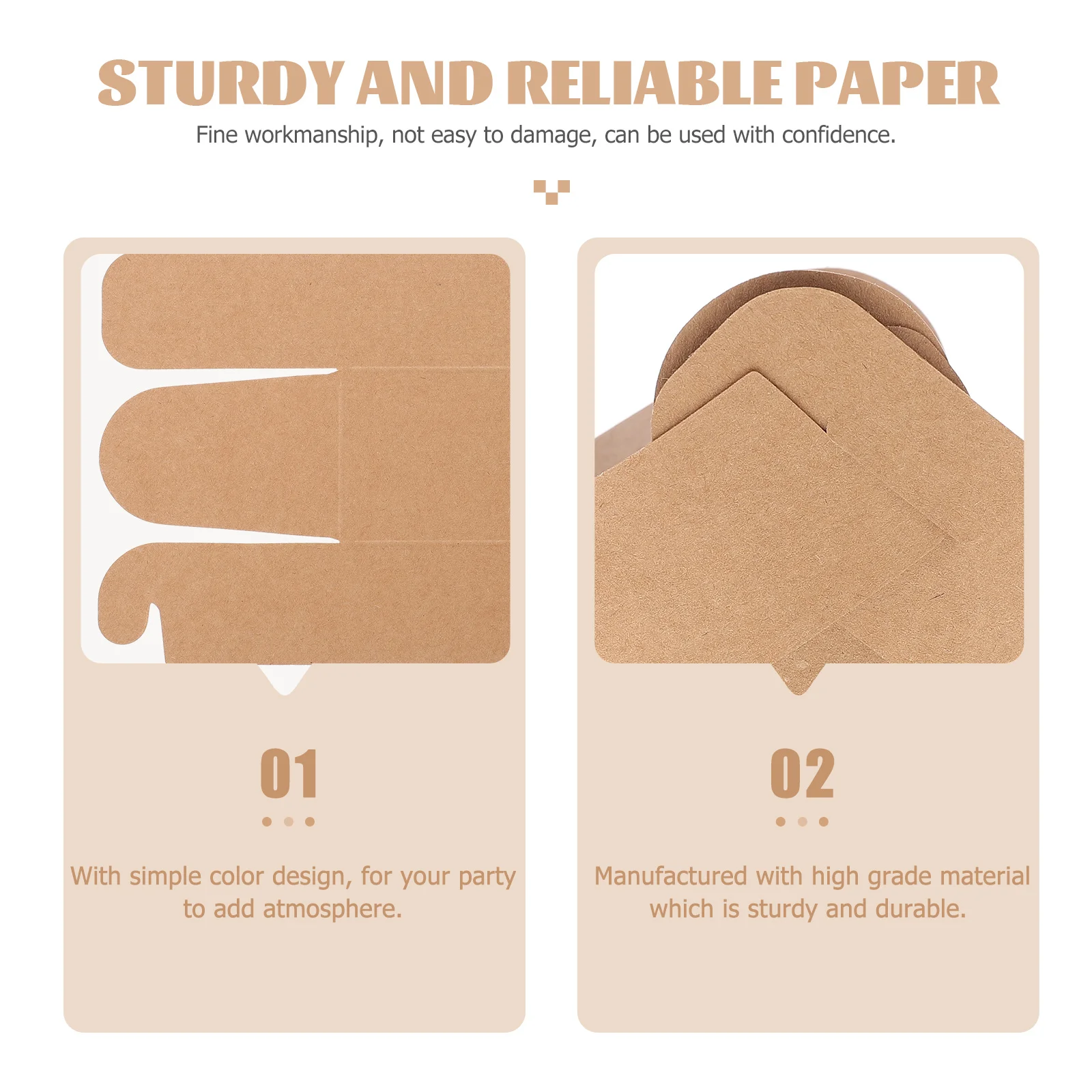 

100Pcs Fried Food Boxes Oil Proof Paper Containers Snack Holders Disposable Paper Food Packaging for Parties Takeout Containers