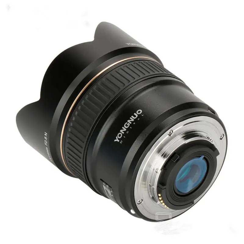 YONGNUO YN14mm F2.8N lente de cámara principal de ángulo ultraancho con montaje metálico de enfoque automático para Nikon D850 D750 D810a D800E D500 D610 D5 D4S