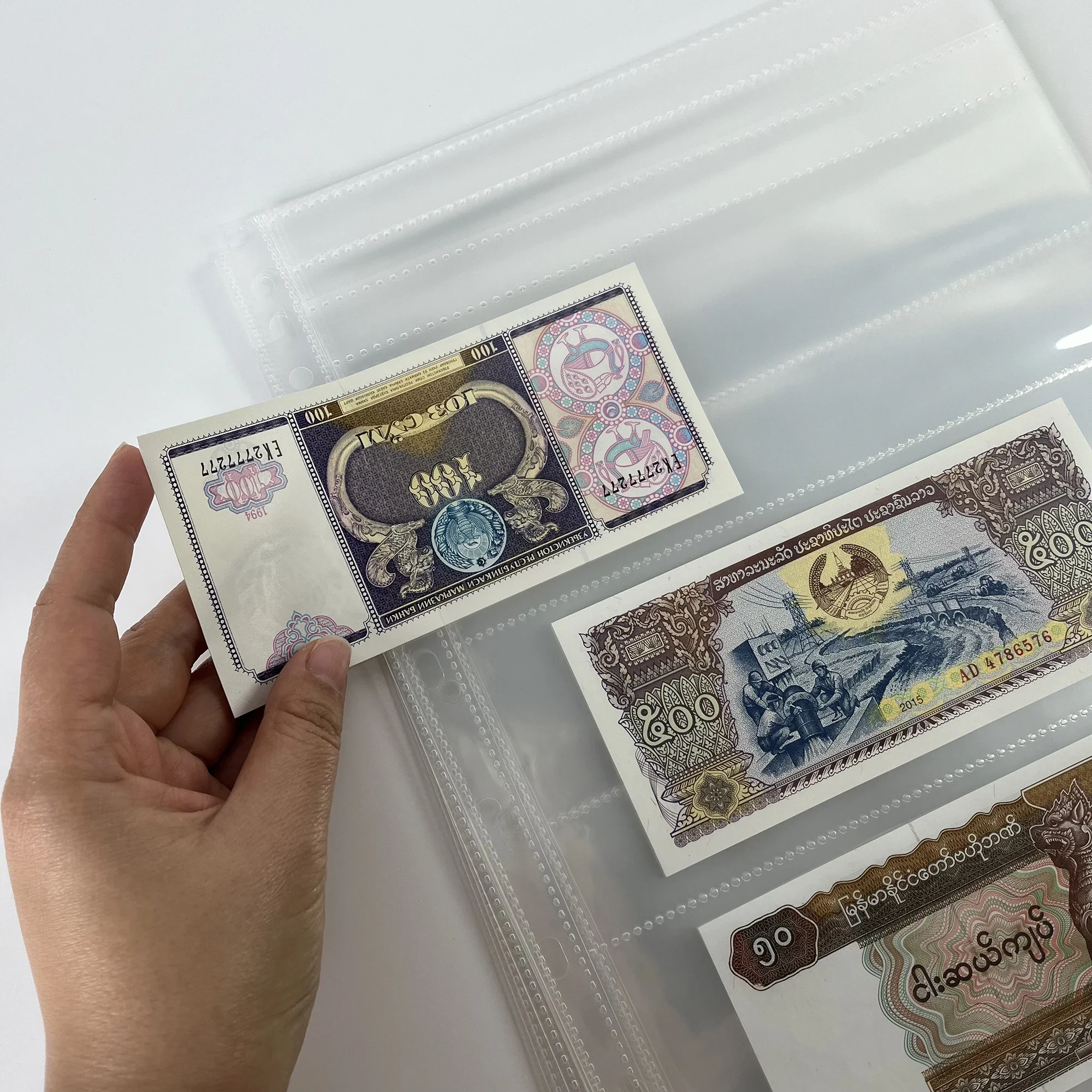 Paper Money Storage Banknote Collecting Album Page a4 Bank Collection Note Sheet Holder Sleeves Dollar Bill Organizer Protection