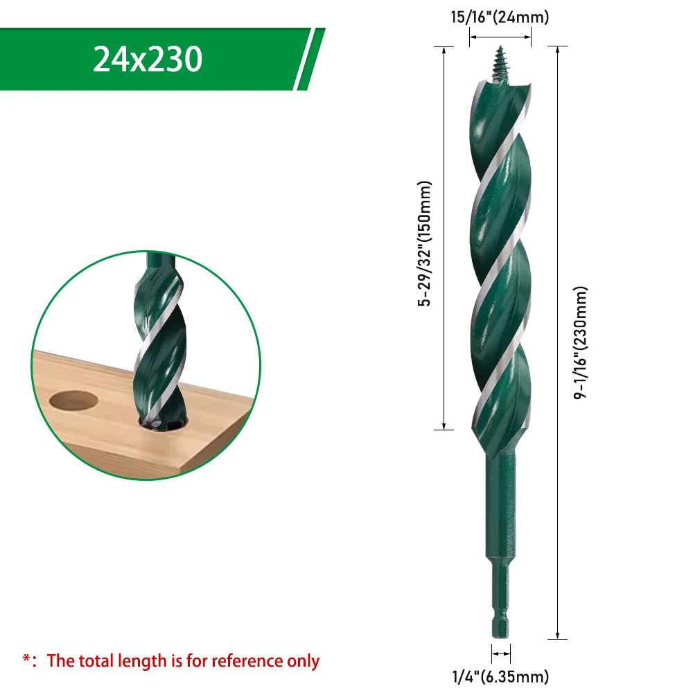 LAVIE 3-Schneiden-Senkbohrer 6-35mm, 155/230mm Länge, Elektrowerkzeug-Zubehör für Holzbearbeitung & Lochvergrößerung – Detail 34
