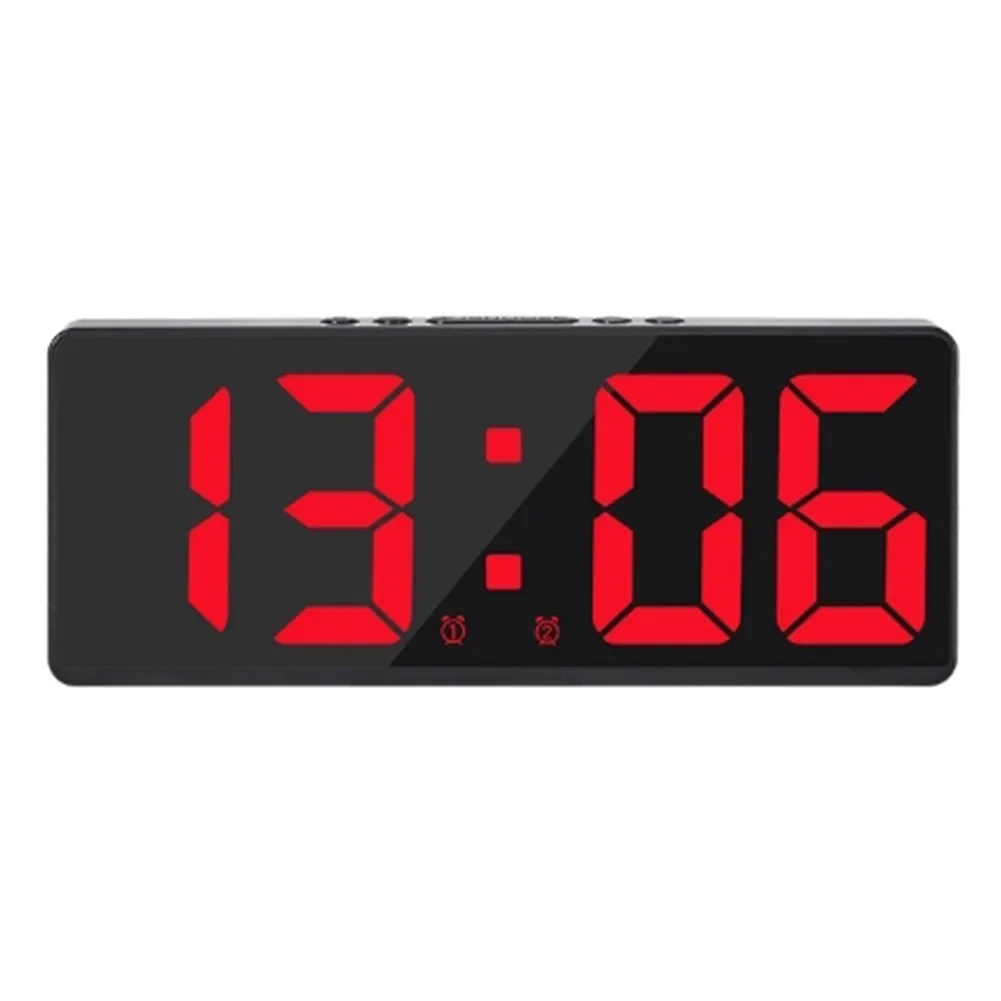 Title 23 Voice Activated LED Clock with Adjustable Brightness and Display Options for 1224H and Celsius/Fahrenheit