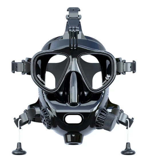 

Silicone Full-face Diving Mask Snorkel Set, Diving Goggles Mask, Can Be Connected to an Underwater Breathing Apparatus