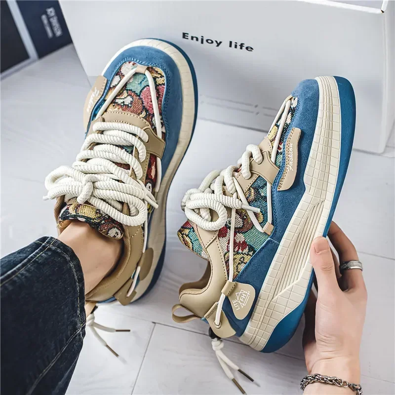 

Знаменитая в Интернете мужская обувь 2024, летняя трендовая универсальная повседневная нишевая оригинальная спортивная обувь для бега на толстой подошве с высокой посадкой, модная обувь