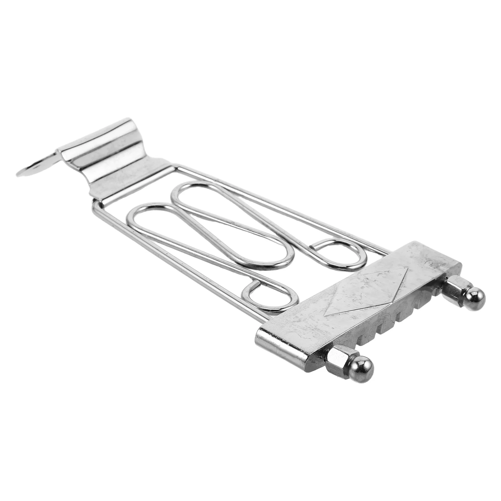 

6 String Silver Tailpiece for Guitars Durable Metal Jazz Electric Guitar Bridge Compatible 6 String Bass