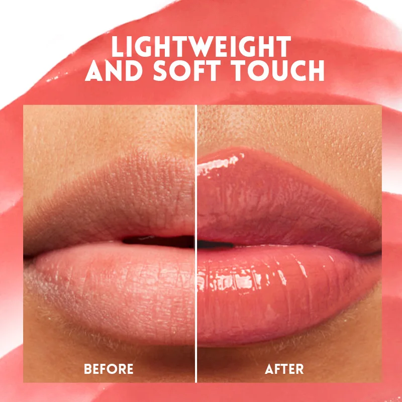 Pudaier Mirror Water Gloss Brillo de labios Hidratante y nutritivo Brillo de labios de 10 colores