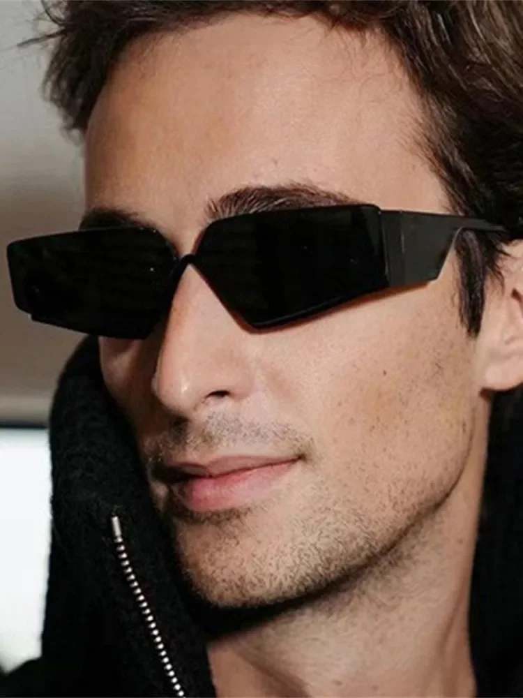 Солнцезащитные очки с геометрическим узором в стиле ретро, женские роскошные маленькие квадратные солнцезащитные очки UV400, женские и мужские новые модные 2000-х годов Y2k, очки в стиле панк, оттенки