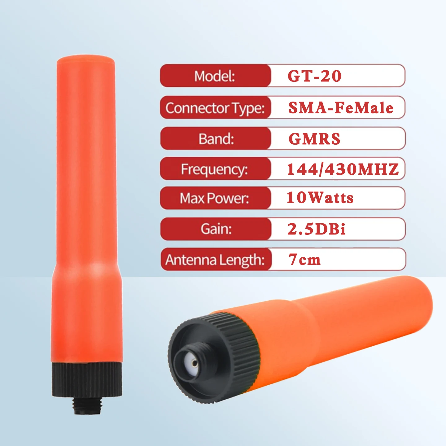 Nuevo Mini GT-20 GT20 SMA Macho/SMA Hembra/BNC Doble Banda VHF UHF Antena Suave Para Baofeng Kenwood Vertex Wilson YAESU TYT HYT