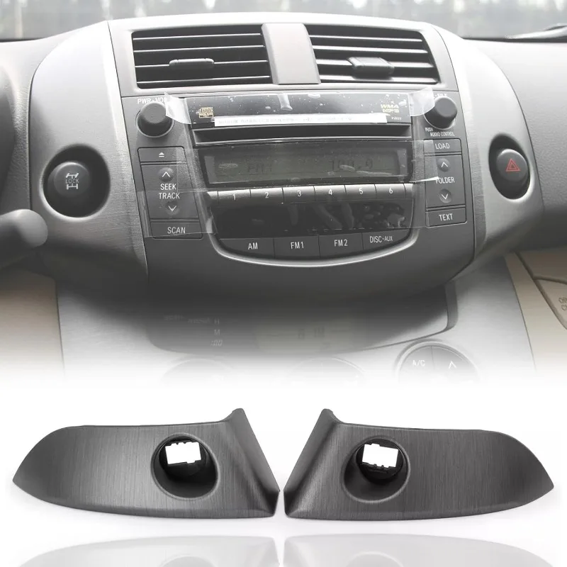 2pcs apply to Rav4 2006-2012 Central control decorative strip Switch decorative panel 55412--42070-B0 55412-42060