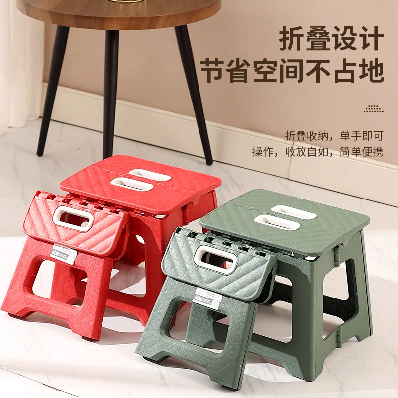 New Adult Children Portable Folding Stool Thickened Plastic Saddle Chair For Outdoor Small Camping And Fishing Stool Maza