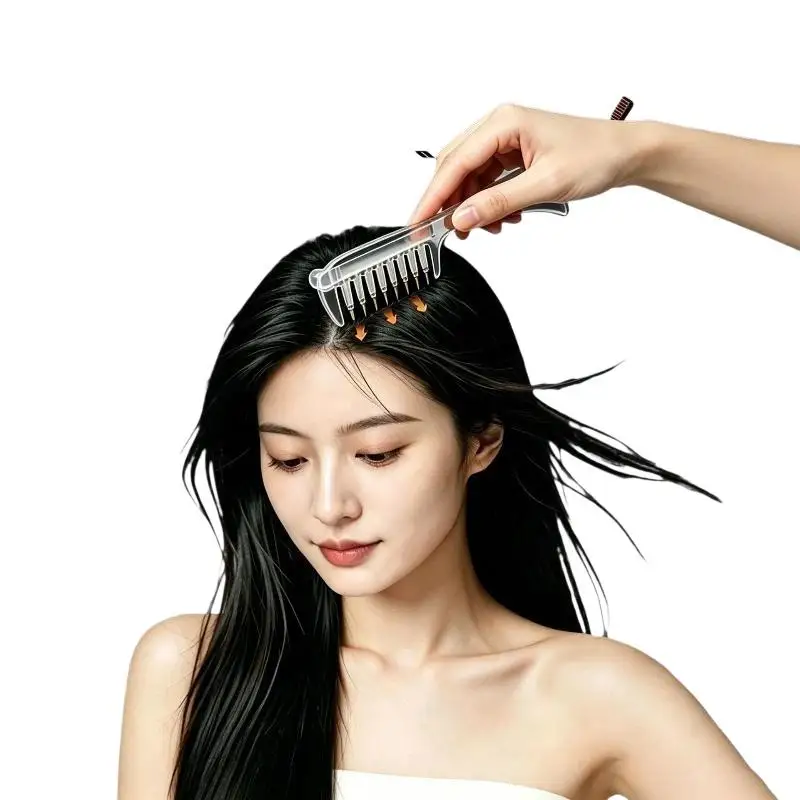 Waterproof Scalp Liquid Applicator Comb Precise Dispensing Anti Hair Snagging Scalp Massage for Daily Use