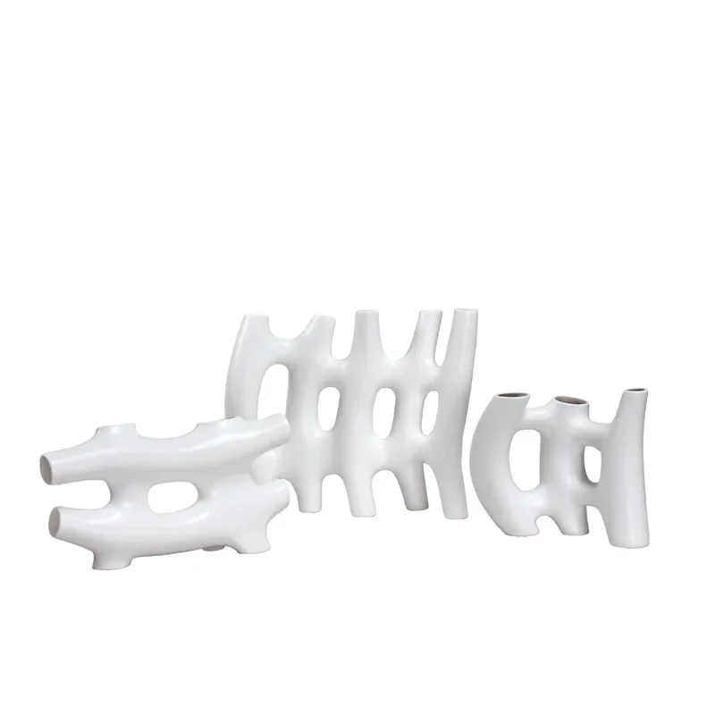 

Modern original European minimalist, abstract high-end ceramic fence, vase model room entrance ornament