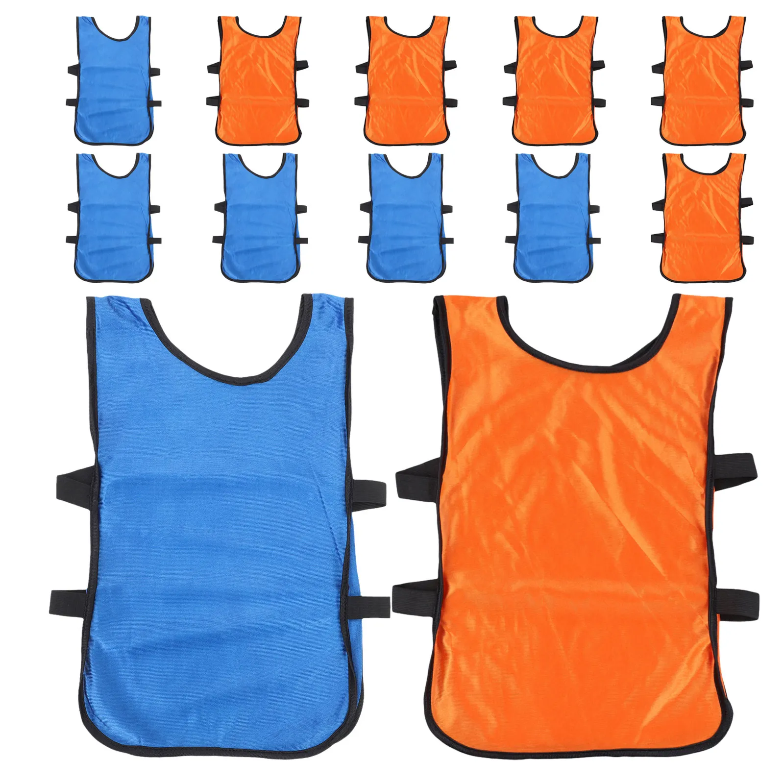 12Pcs Lightweight Sports Training Vests Breathable Soccer Pinnies Youth Practice Jerseys Team Basketball Football Scrimmage