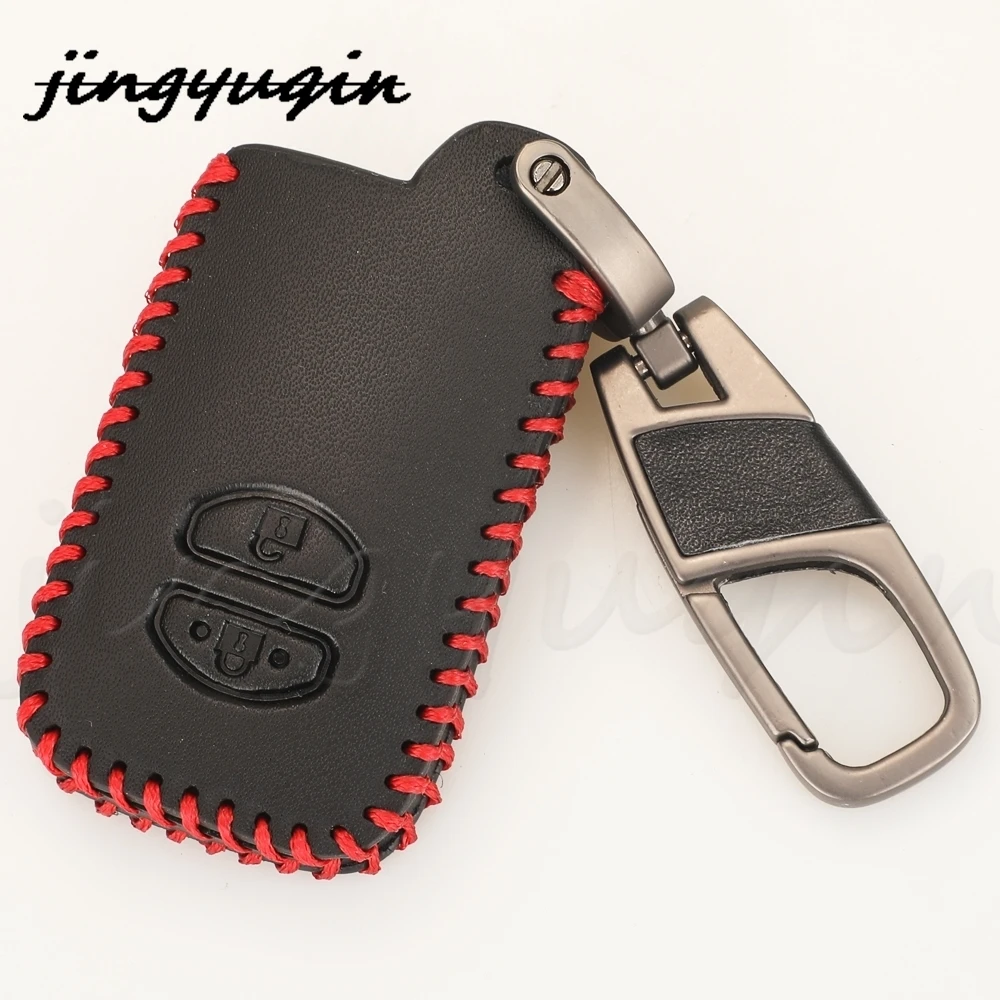 Jingyuqin Remote Car Key Case Cover Leather Protect Shell For Toyota Avalon Auris Camry RAV4 Yaris Verso Car Accessories