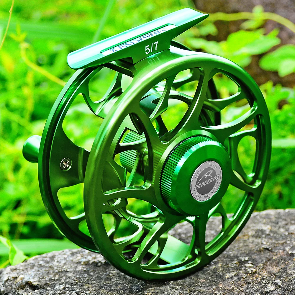 PROBEROS 3+1BB Fliegenfischen Rad 3/4-5/6-7/8 GEW Fliegenfischen Rolle Aluminium Fliegenrolle CNC Maschine Geschnitten Große Dorn Druckguss – Detail 10