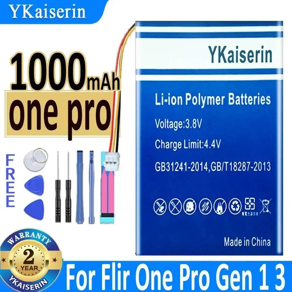 

1000Mah Long Lasting Fast Charging For Flir One Pro 1 3 Gen Thermal Imaging Camera Battery