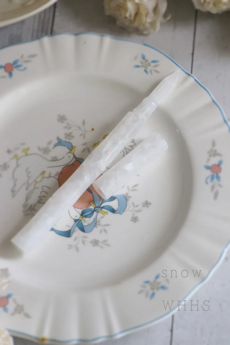 2023 Under The Snow/Blood War Handmade Glass  Dip Pen Celluloid Color Ink Test INS