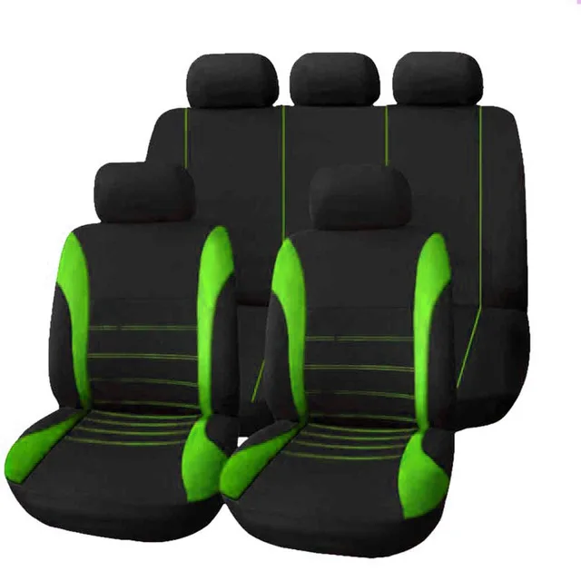 Universal 7 Colors Car New 8 Seats Cover Auto Car Seat Covers Ployester Cushion Full Set Front Rear For Sedans Seat Covers AT MT
