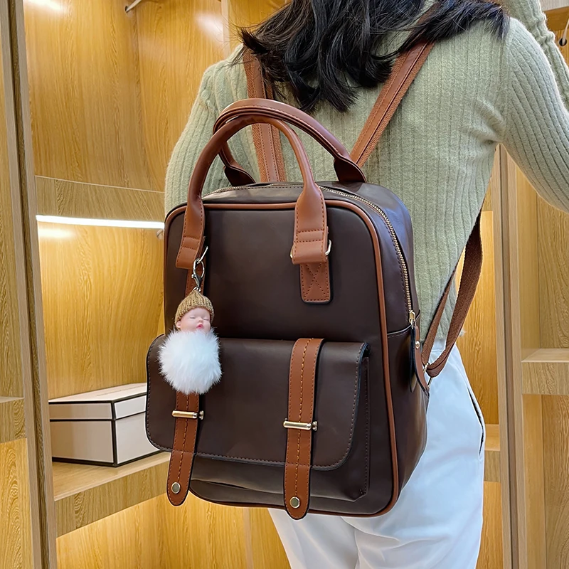 

Новый женский кожаный рюкзак SEETIC 2022, Модный женский рюкзак с защитой от кражи, водонепроницаемый рюкзак унисекс, женский кожаный рюкзак