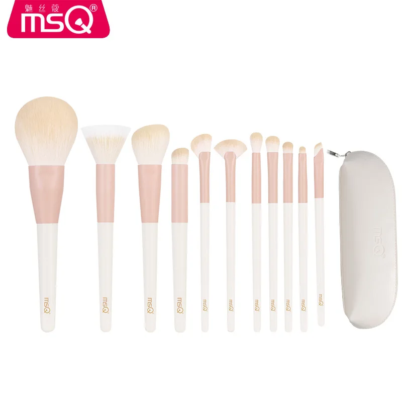 Conjunto de pincéis de maquiagem MSQ/Meisco 11 Milk Fu: um conjunto completo de pincéis, pincéis de sombra genuínos, corretivo de blush e pincéis de sombra