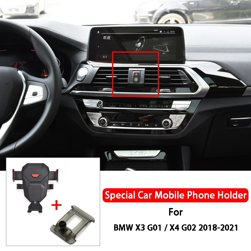 

Car Mobile Phone Support Cell Phone Holder Air Vent Mount Dashboard Bracket For BMW X3 X4 G01 G02 2018-2021 Car Styling