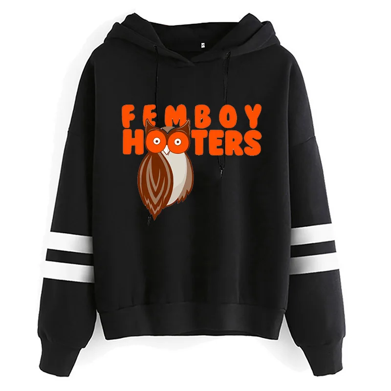 Women Men Funny Y2k Hoodies Fashion Femboy Hooters Sweatshirt Femboys Harajuku Hooded 2000s Vintage Hip Hop Pullovers Streetwear