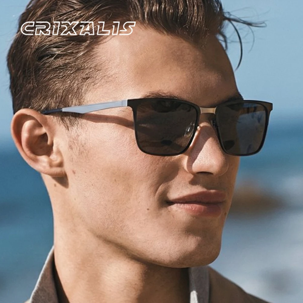 CRIXALIS Retro Quadratische Sonnenbrille Für Männer Für Fahren Angeln Golf Mode Und Trendige Sonnenbrille Für Frauen Männlich UV400 Schutz