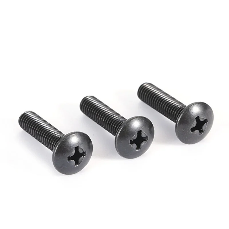 10PCS Black Plated Carbon Steel Truss Head Screws M2-M6