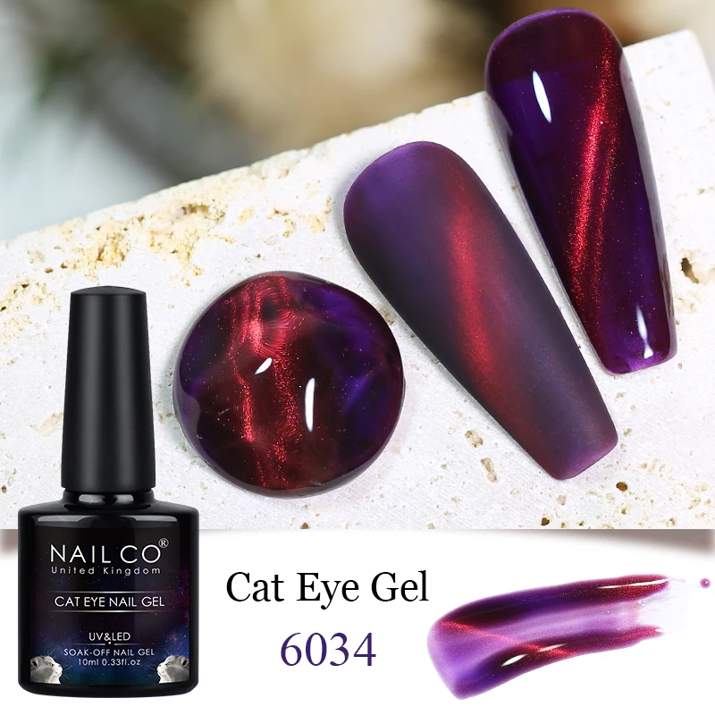 NAILCO Transparent Cat Eye Gel polish Crystal Magnetic Gel Nail Polish Nail Semi Permanent Varnish UV Gel Nails Art Vernis Soak