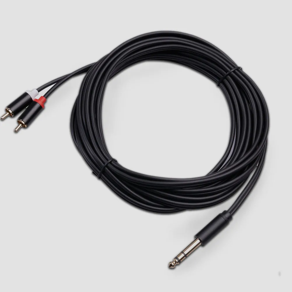 

3-Meter 6.35Mm Trs To Dual Male Audio Cable For Mixer Power Amplifier Dvd Player Oxygen-Free Copper Gold-Plated Plugs Aluminum