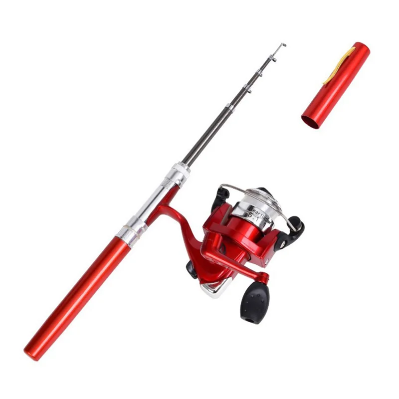 

A51Q-Компактная телескопическая мини-удочка с катушкой-ручкой — портативная, легкая, для рыбалки, идеально подходит для путешествий и повседневного использования