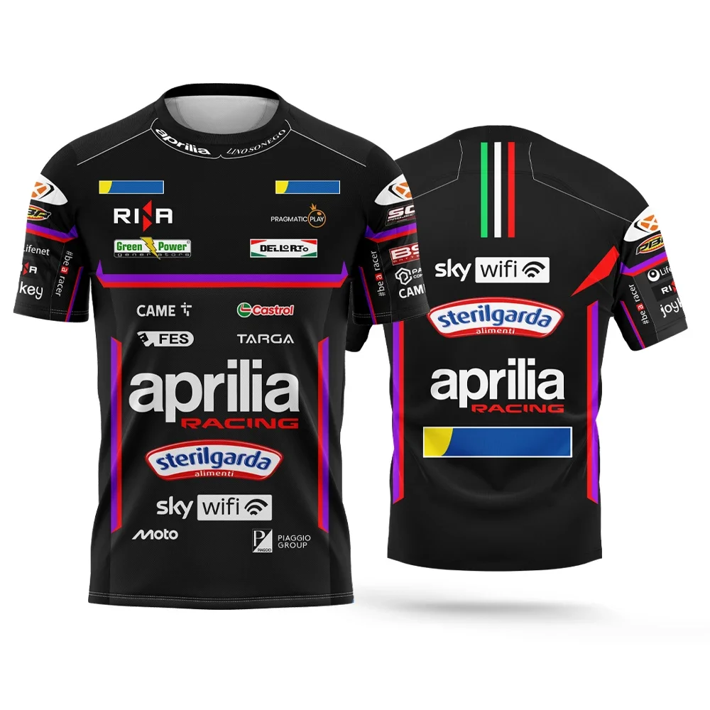 ใหม่ 2025 ผู้ที่ชื่นชอบการแข่งรถจักรยานยนต์ Aprilia Racing No.1 Rider Jorge Martin พัดลมผู้ชายและผู้หญิงกีฬาสบายๆเสื้อยืด