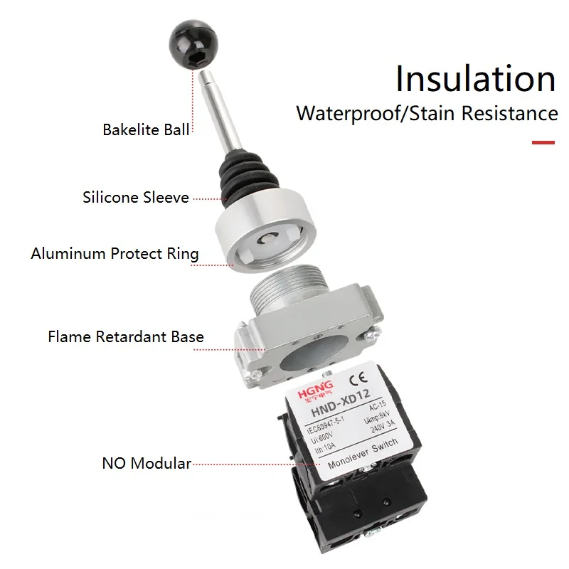 22mm Cross Rocker Switches 2 4Way Position Self Latching Reset Momentary 2 4NO Rotary Power Joystick Toggle Switch HND-XD22