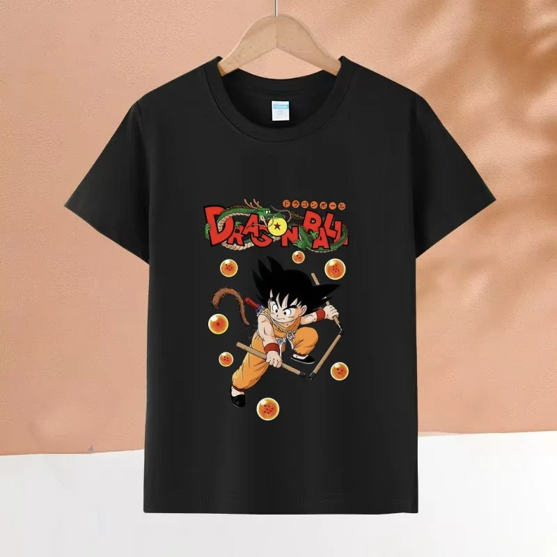 Children's version of Dragon Ball T-shirt, summer short-sleeved style, Goku cartoon-style casual children's top