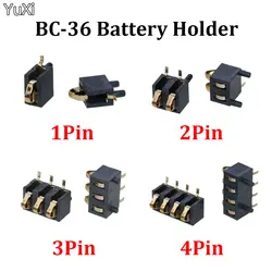 YUXI 10Pcs 2.5mm Pitch 1/2/3/4Pin Gold-Plated BC-36 Battery Holder Shrapnel Charging Connector Conductive Seat