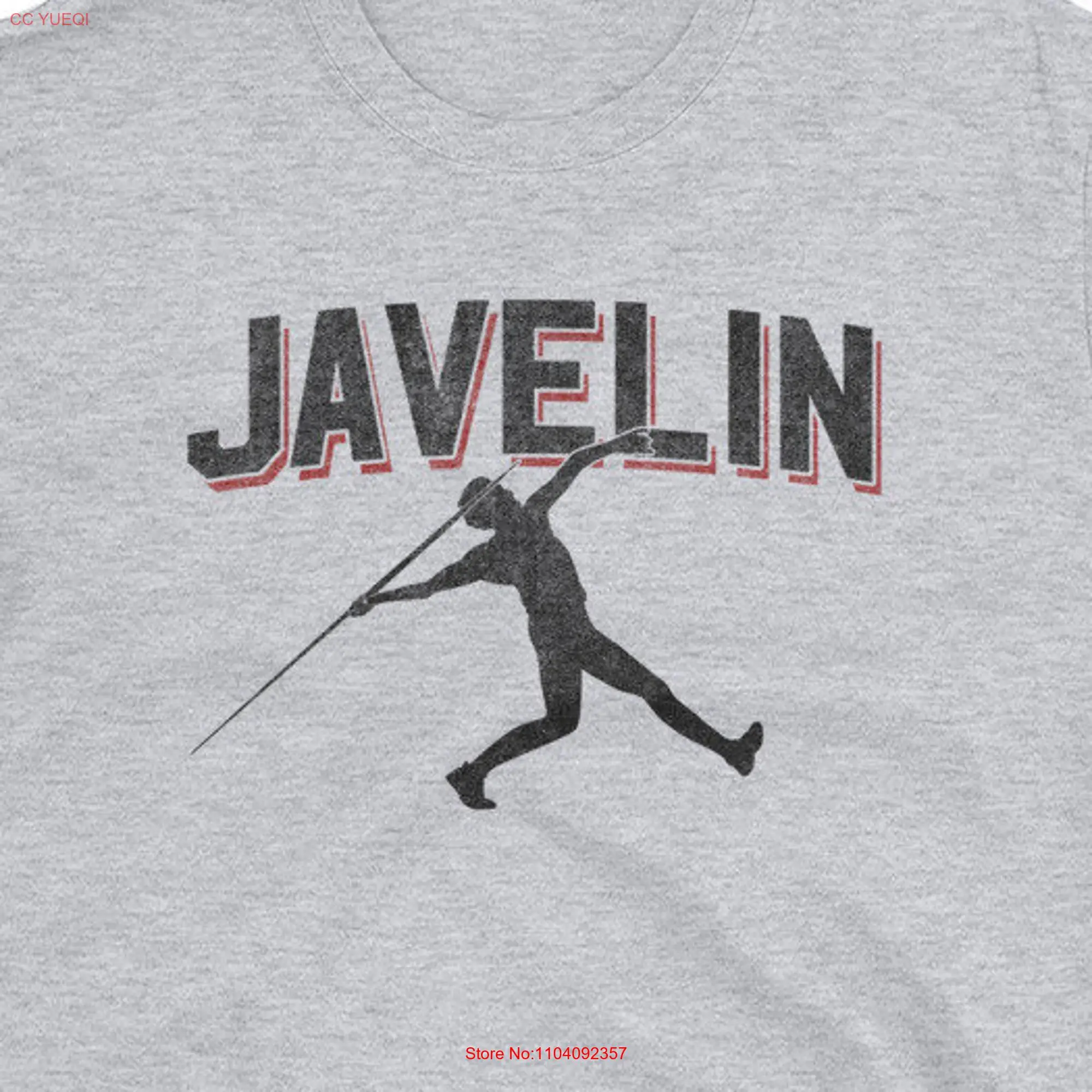 Javelin Thrower T Shirt s Sports Idea Image Silhouette Illustration long or short sleeves